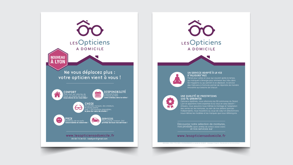 LES OPTICIENS A DOMICILE, FLYER