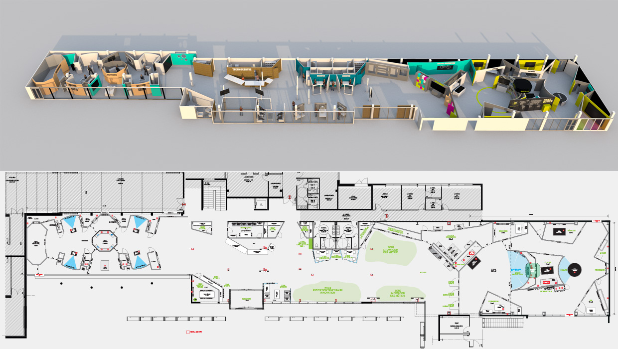 Open Smile, perspective 3D et plan d'implatation