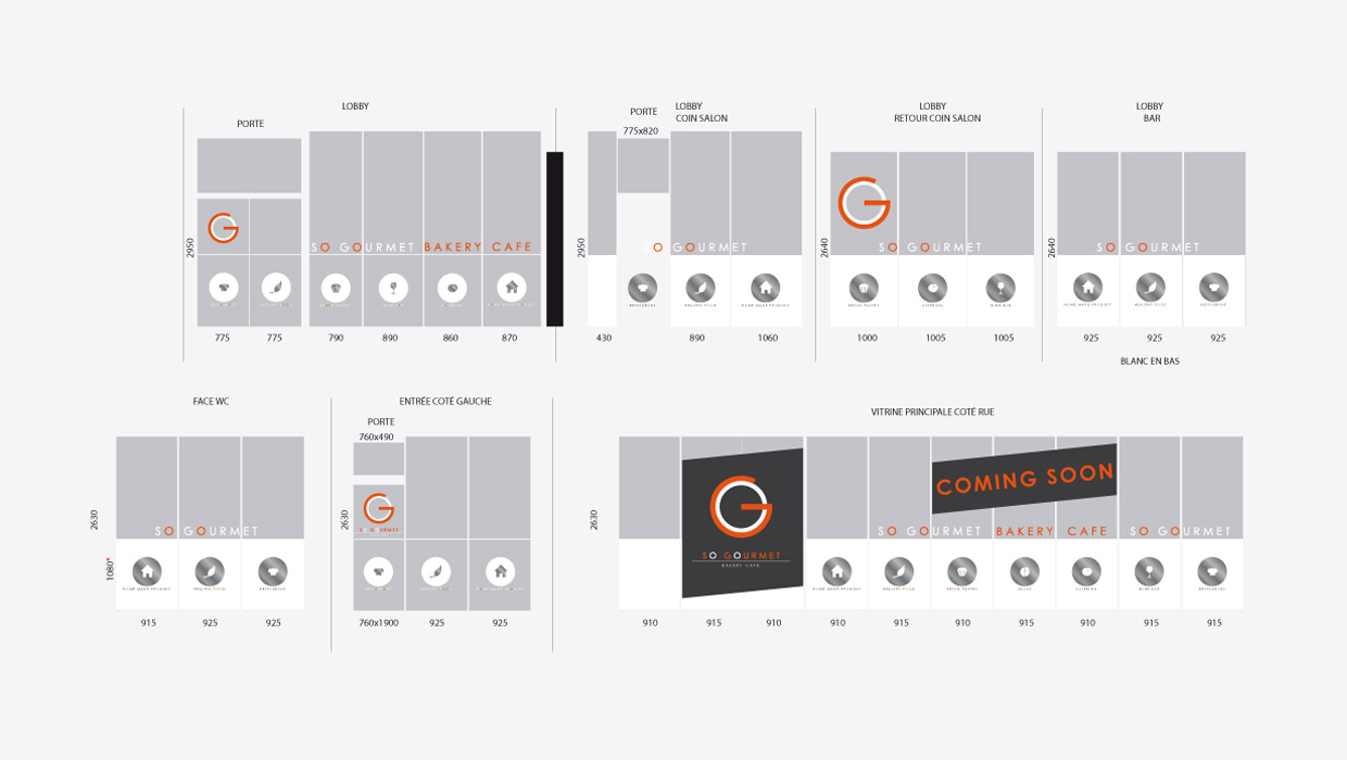 so gourmet, restauration, tampas, projet signalétique extérieure